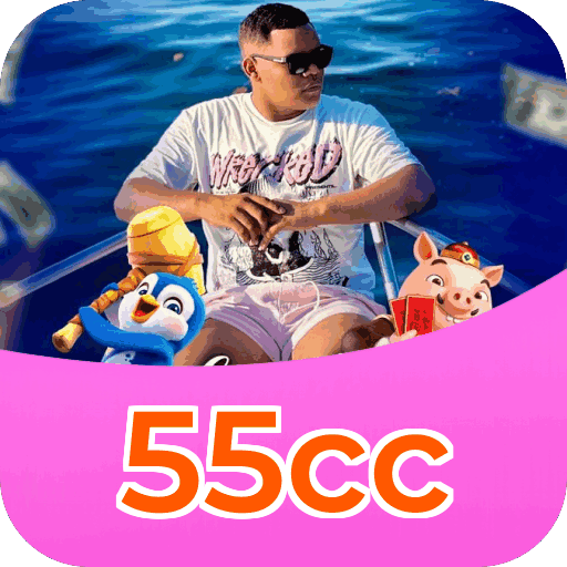 Plataforma 55cc mostrando interface moderna, jogos certificados e recursos de segurança licenciados